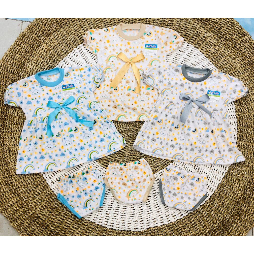 Baju Rok anak perempuan motif lucu| set rok bayi perempuan 3-12 bulan