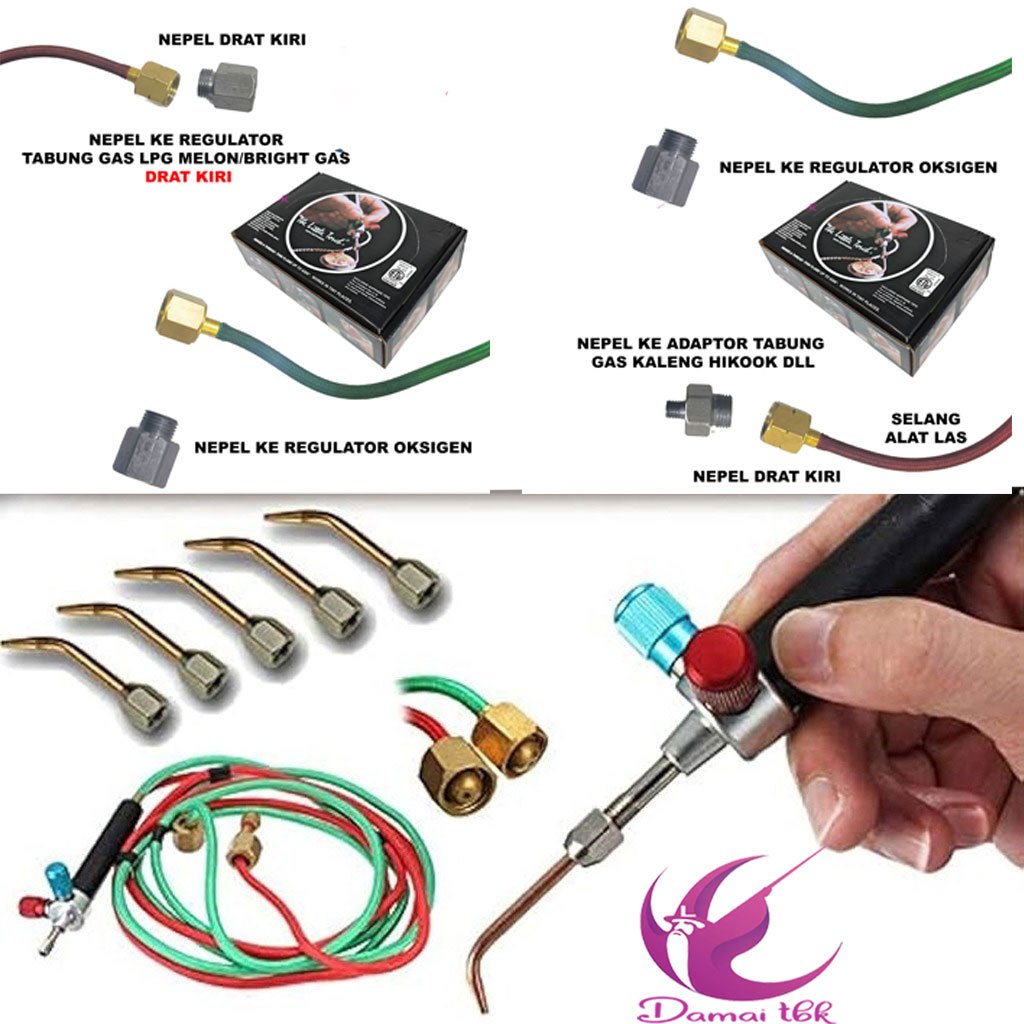 Alat Las Mini Gas LPG Oksigen Asetilen Welding Torch
