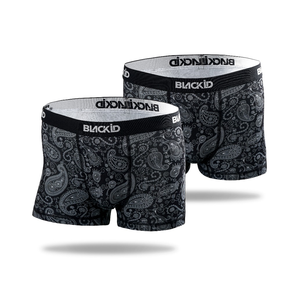 Black ID - Special Edition Boxer Brief Full Print Pria | Black Linto