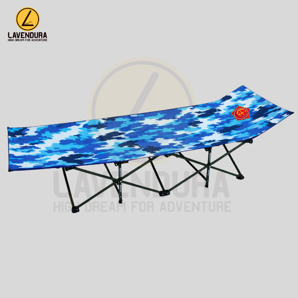 Velbed Lipat Motif TNI AU Kasur Lipat Adjustable Portable Folding Escort Bed Portable Folding Bed Ve