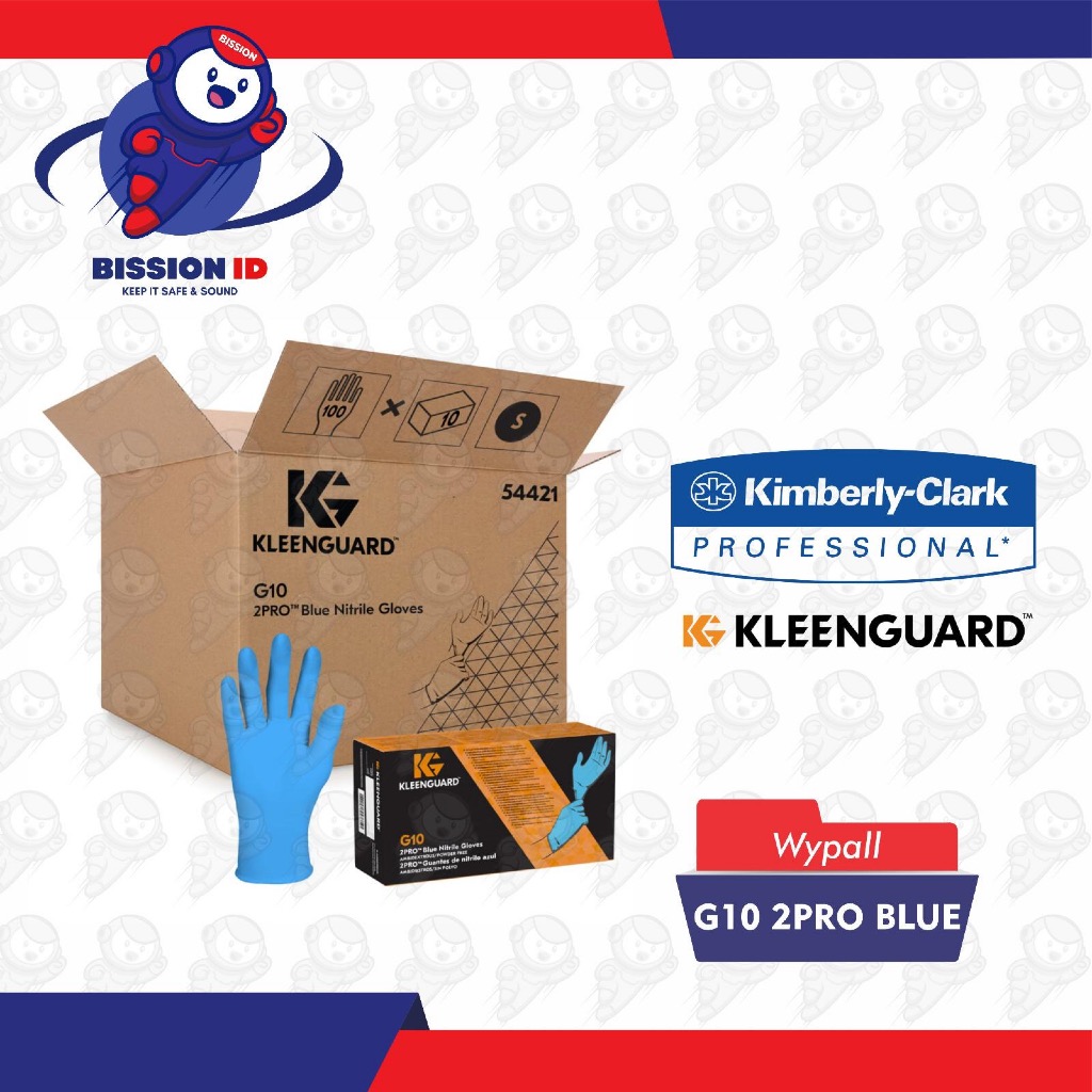 KleenGuard Gloves G10 2Pro Nitrile Gloves Tebal Nitrile Blue