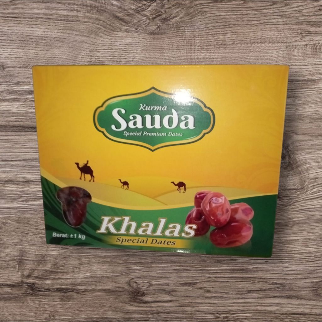 kurma khalas sauda 1 kg 10 pcs kurma khalas sauda spesial premium dates 1 dus