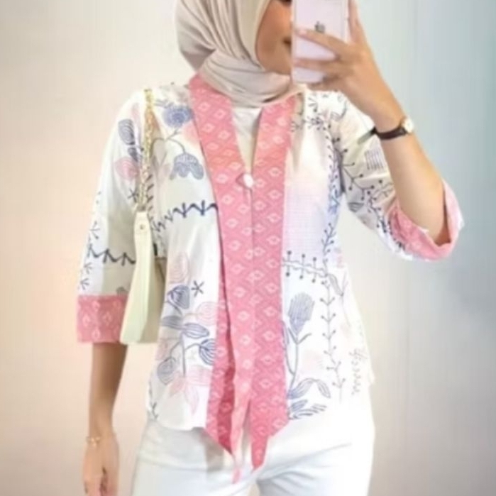 Atasan Blus outer kerja wanita LD 120 moderen etnik blouse Outer atasan kerja wanita kekinian