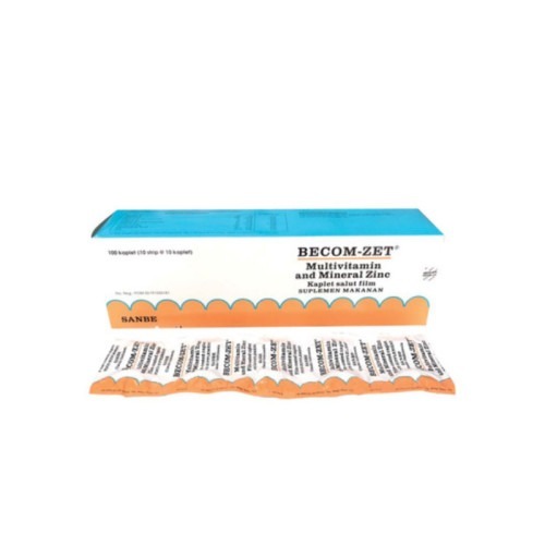 BECOM-ZET Multivitamin Tablet dengan Zinc untuk Daya Tahan Tubuh