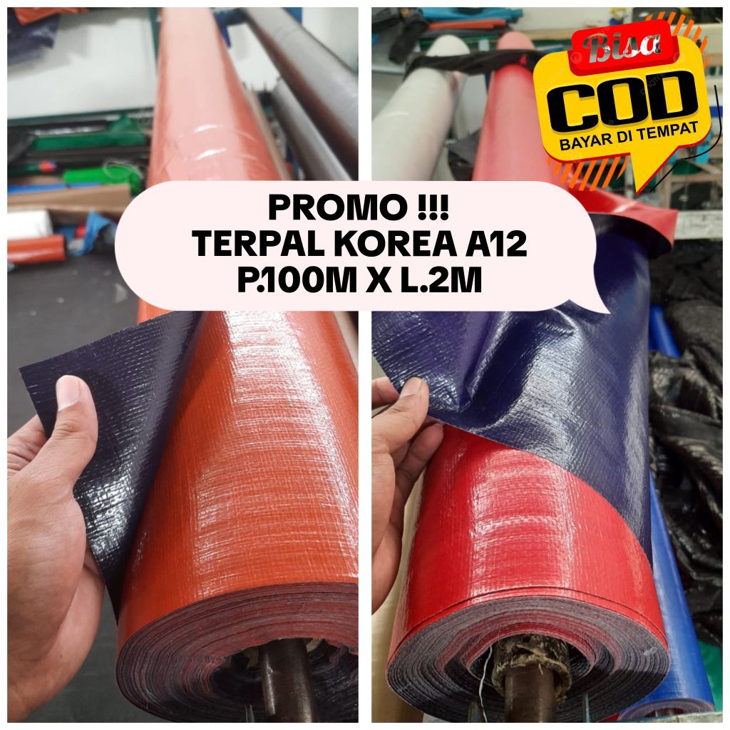 TERPAL KOREA A12 1 ROL UKURAN 100M X 2M  HARGA TERMURAH