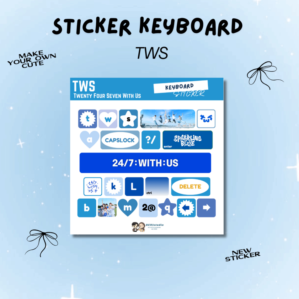 TWS STIKER KEYBOARD ANTI AIR KISS CUT