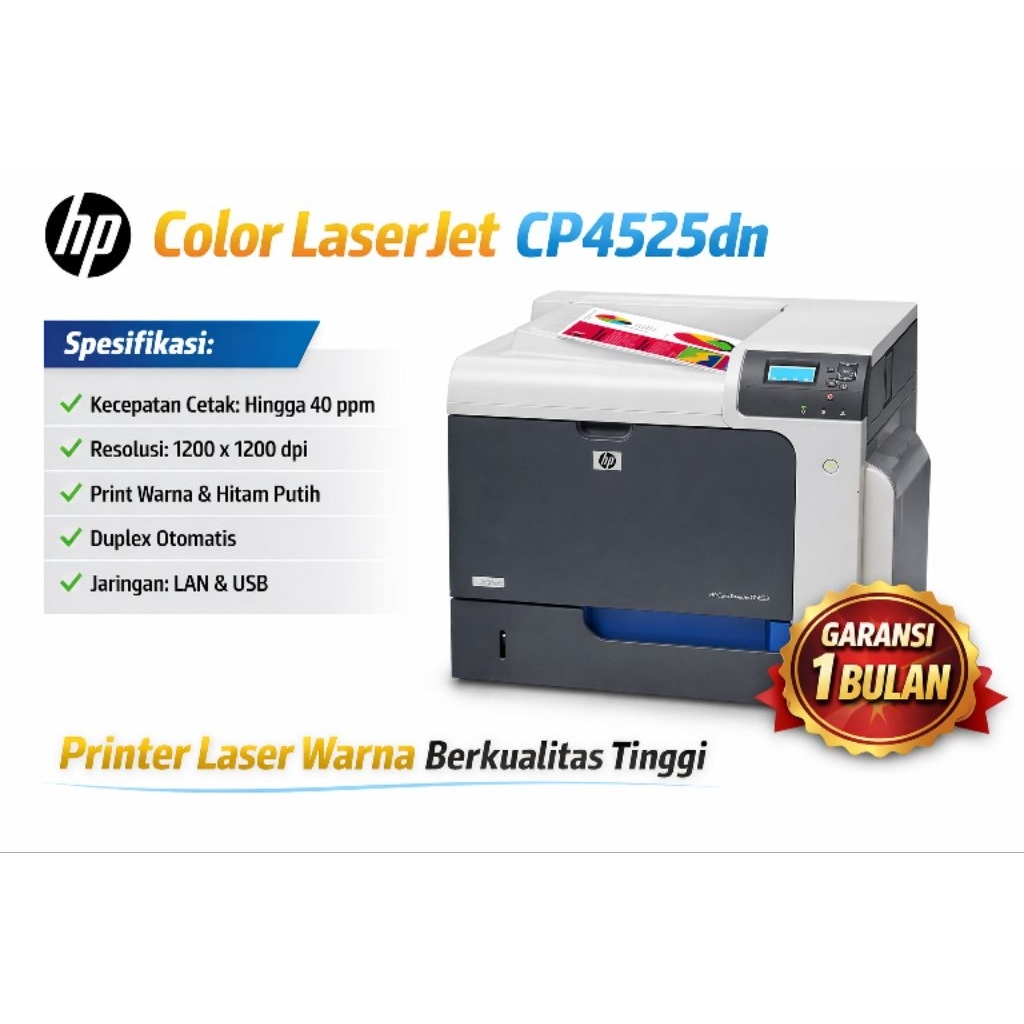 HP Color LaserJet CP4525dn Printer Laser Warna A3 Duplex | Garansi 1 Bulan