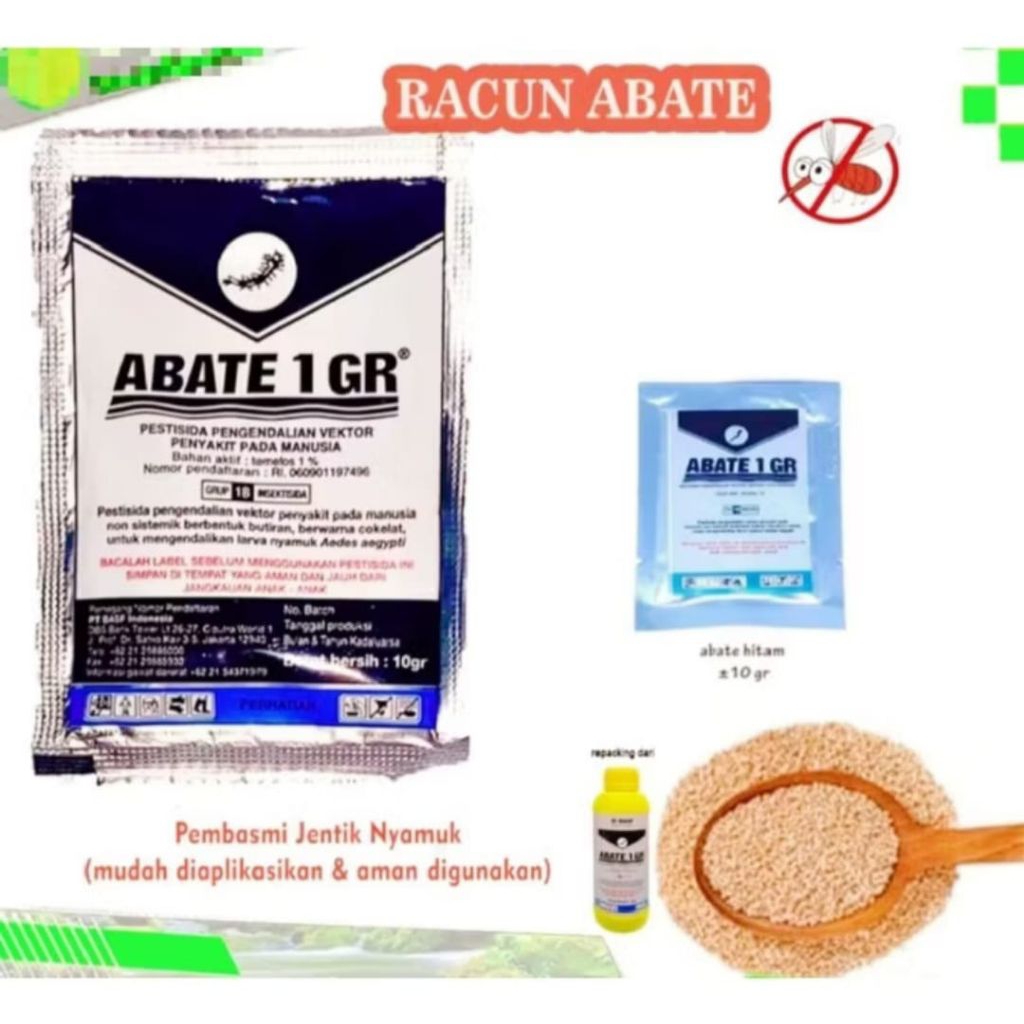 ABATE 1 GR Abate Racun Pembunuh Pembasmi jentik telur nyamuk