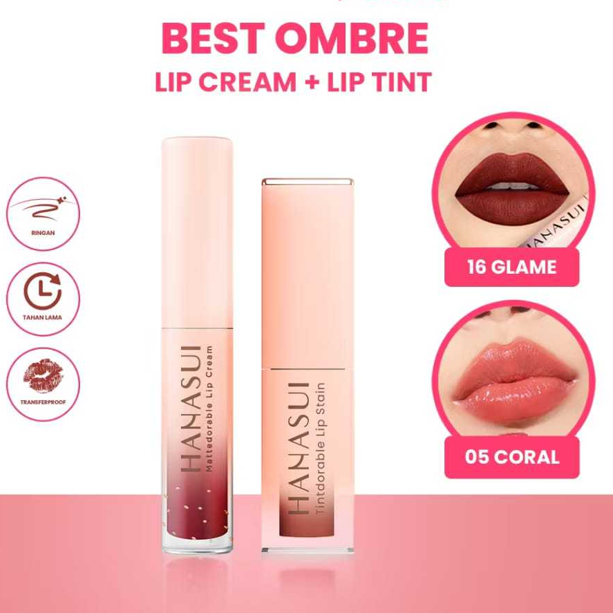 Hanasui Ombre Lips - Mattedorable Lip Cream & Tintdorable Lip Tint
