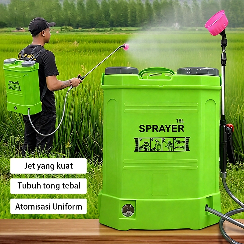 Sprayer 18L Manual & Elektrik Alat Semprot Pertanian Backpack Sprayer Penyemprot Hama Tanaman Kebun 