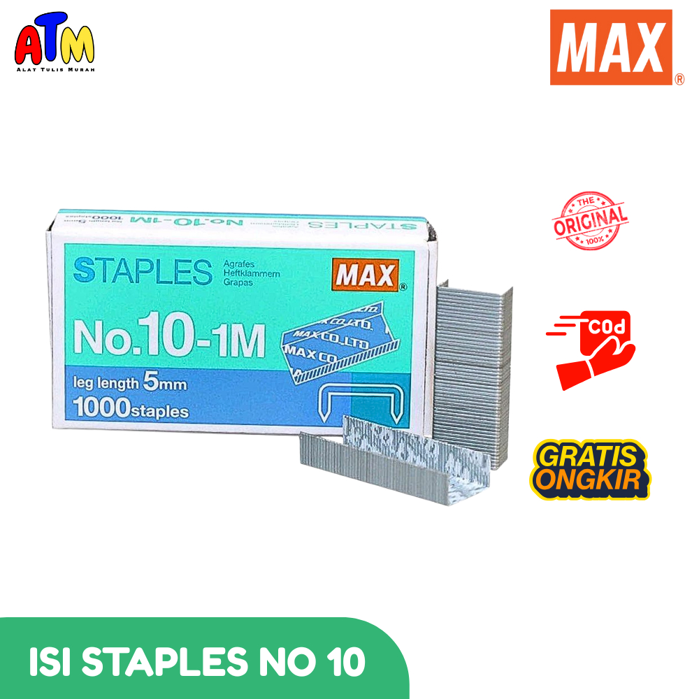 Alat Tulis Murah - ISI STAPLES NO 10 / STAPLER / ISI STAPLES / STAPLES MAX 10