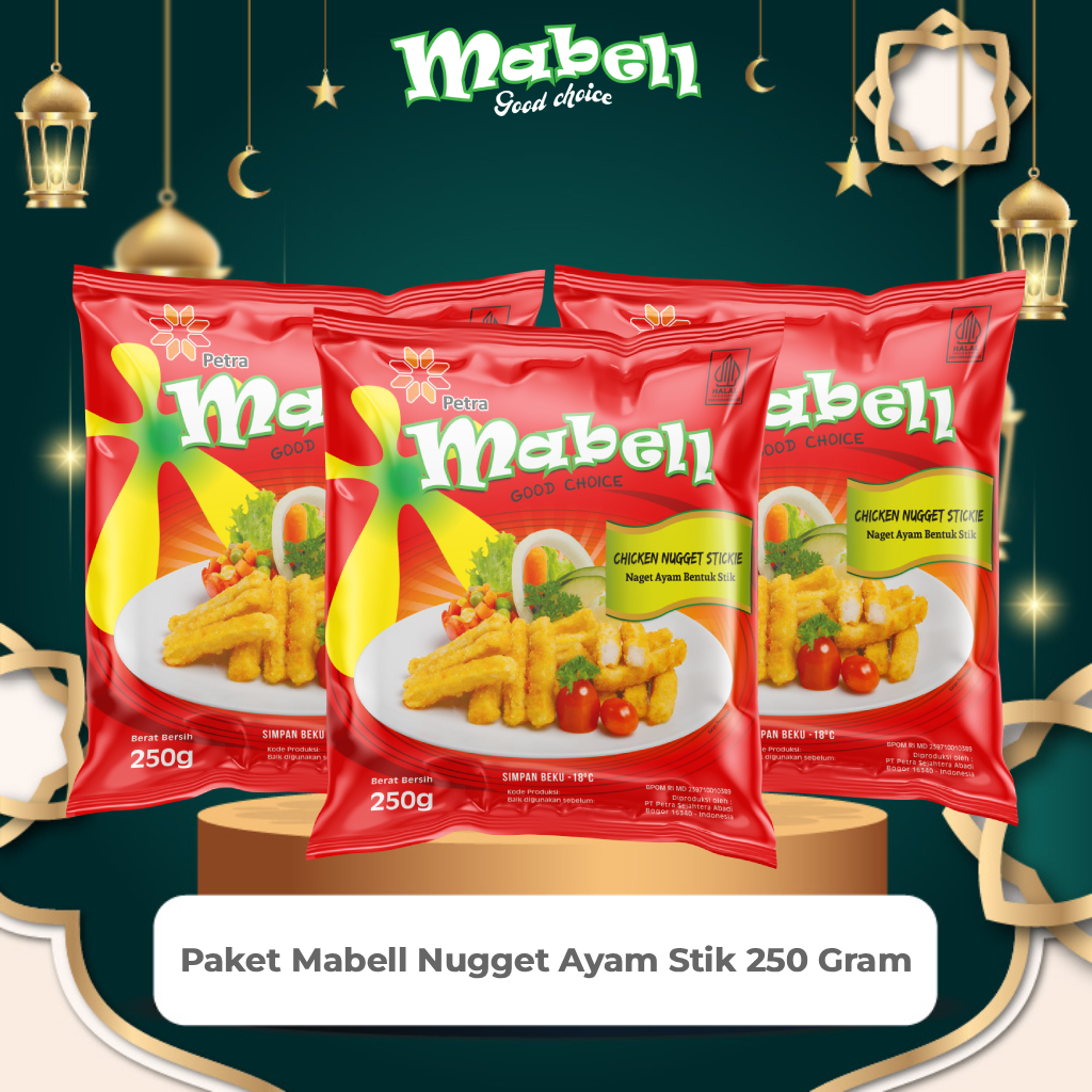 Mabell Nugget Ayam Stick 250 Gram Promo 3 PACK