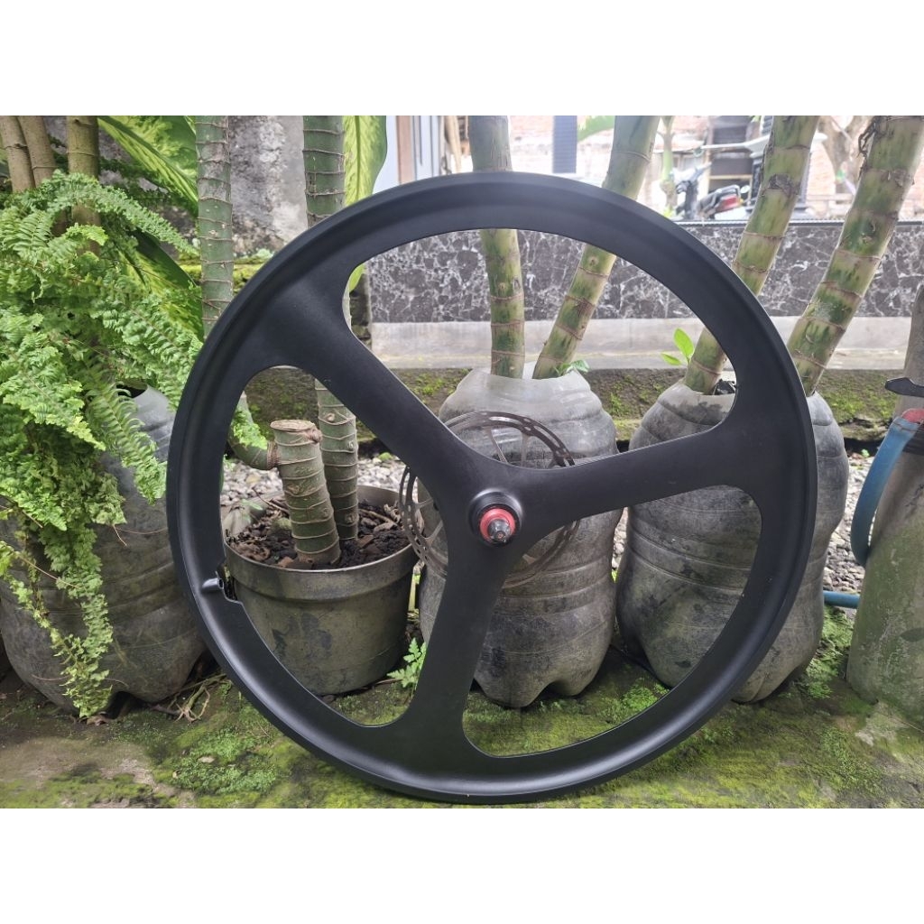 wheelset sepeda mtb depan 3 spoke alluminium magnesium