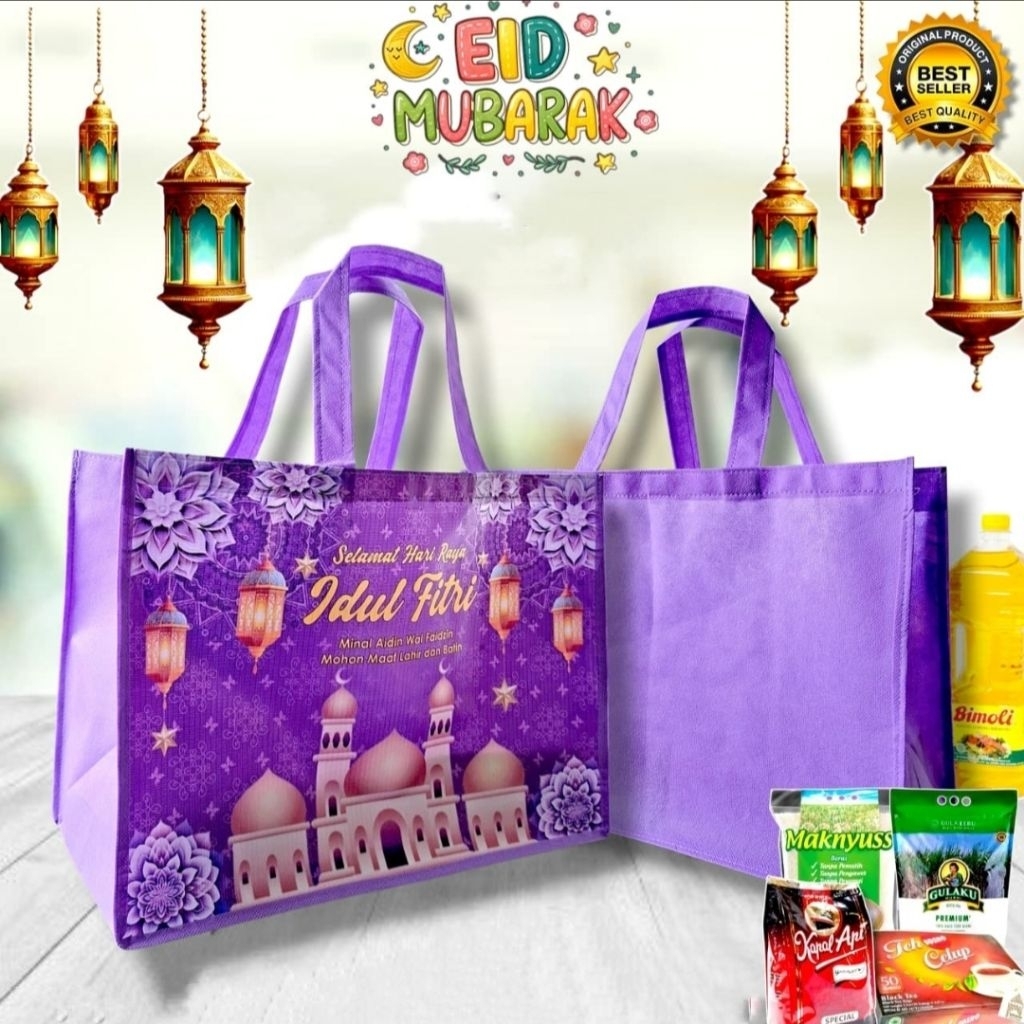 Tas/Goodie Bag Souvenir Parcel Lebaran Jumbo Free Desain