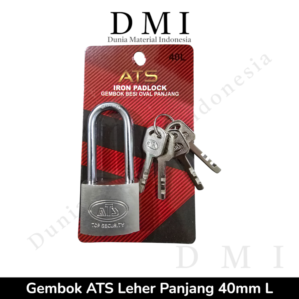 Gembok Nekel ATS 40mm Leher Panjang | Gembok Pager | Kunci Pintu Pagar
