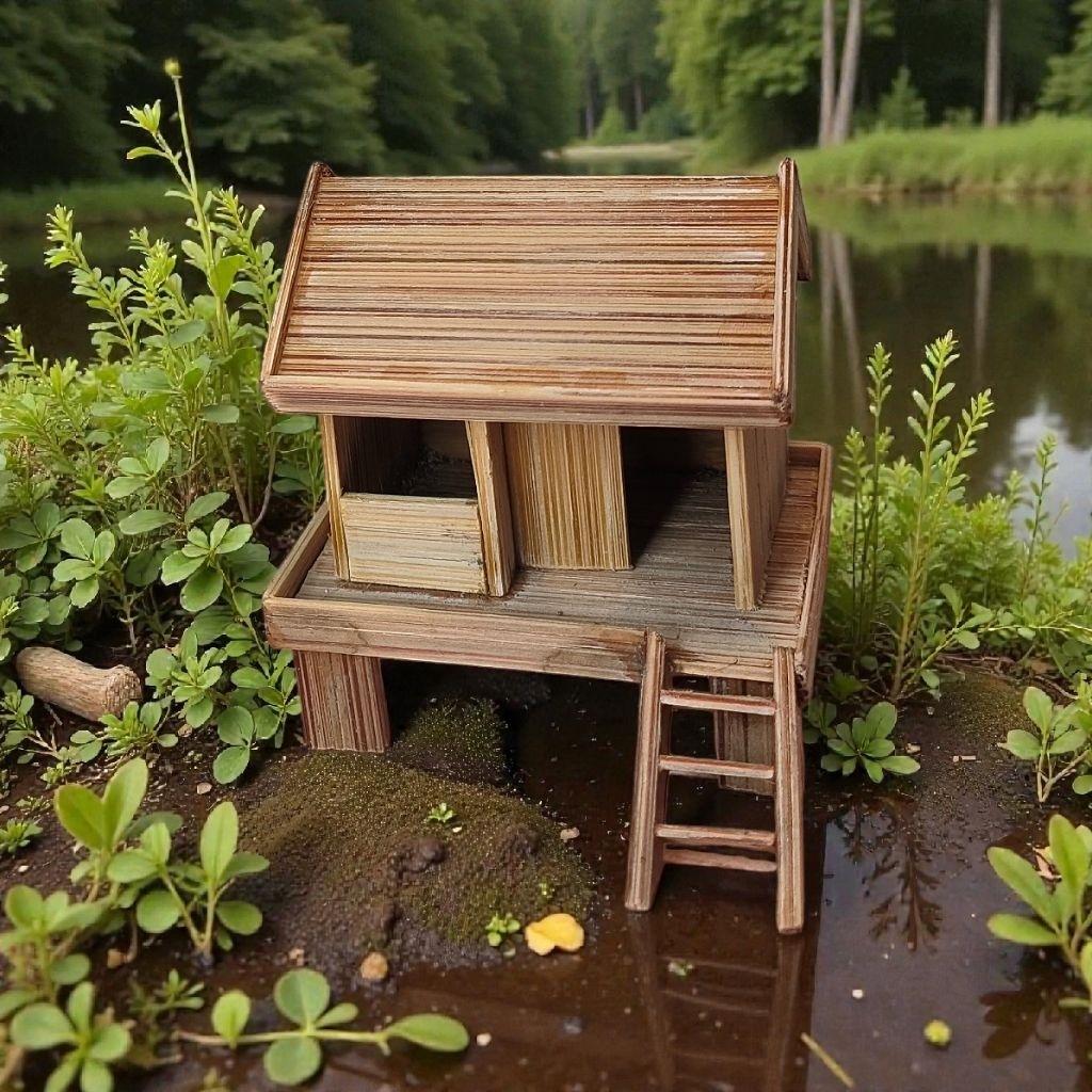 Miniatur rumah aquarium,rumah kelomang,rumah hiasan