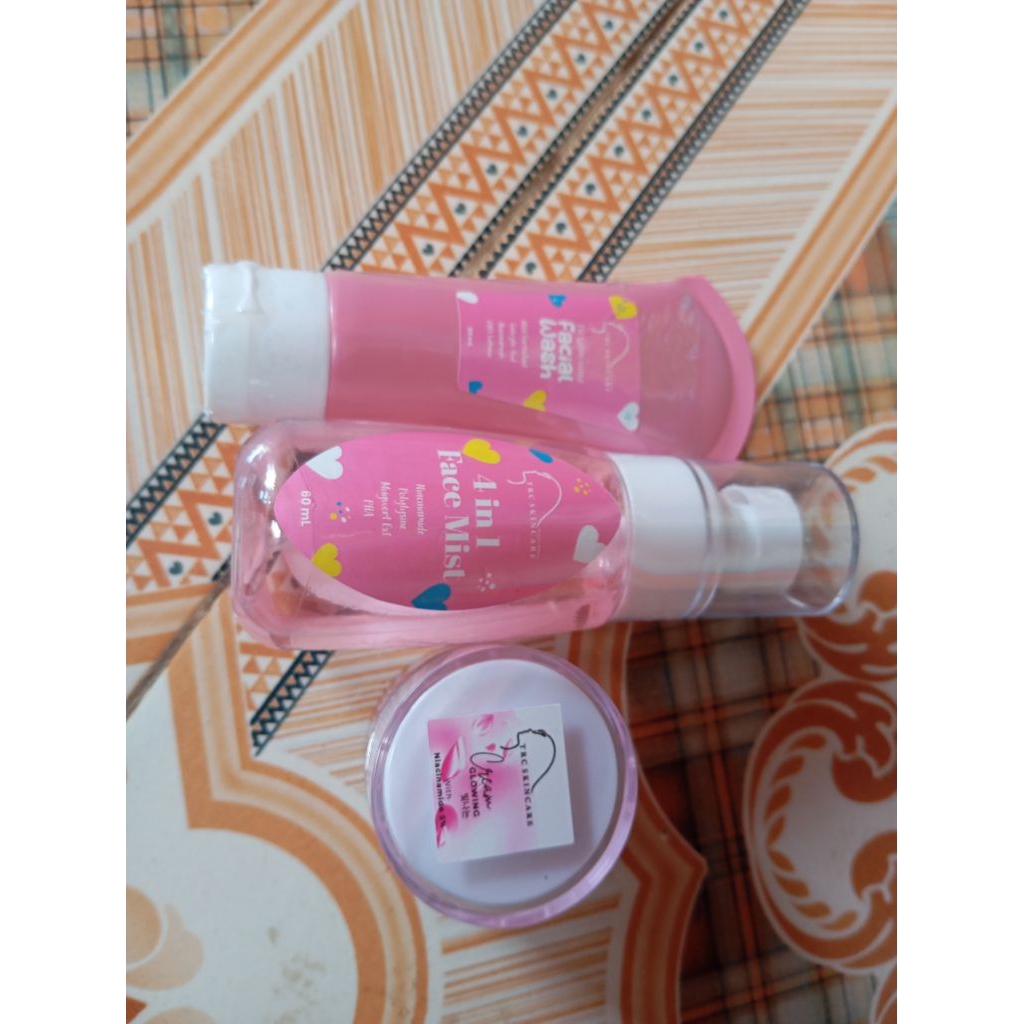 trc skincare 3 paket basic cream glowing dosting terbaru