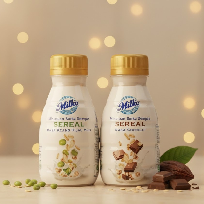 MILKO SUSU SEREAL RASA KACANG HIJAU 200ML / SUSU SEREAL RASA KACANG HIJAU / MINUMAN SUSU SEREAL