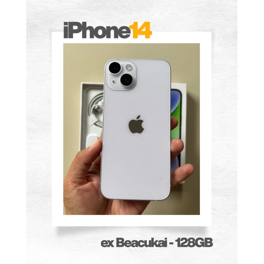iPhone 14/14 Plus 128GB Original - Second Inter/Beacukai Sinyal Permanen IMEI Resmi Indonesia Fullse