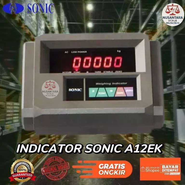 Indicator Timbangan Duduk Digital SONIC -A12EK / Indikator Timbangan Duduk Digital A12EK
