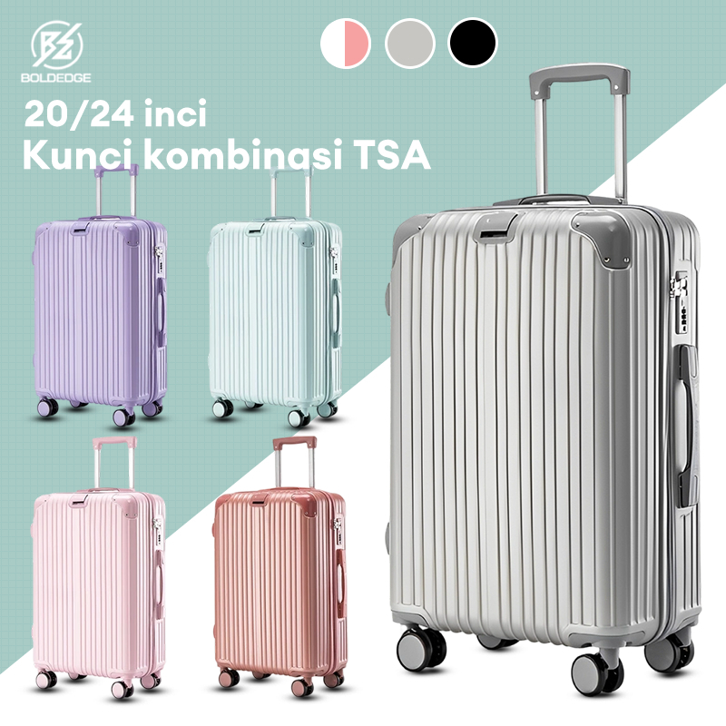 Koper 24 Inch Kabin Bagasi Koper Tas Travel besar anak Beroda Empat dan Bisu ABS+PP