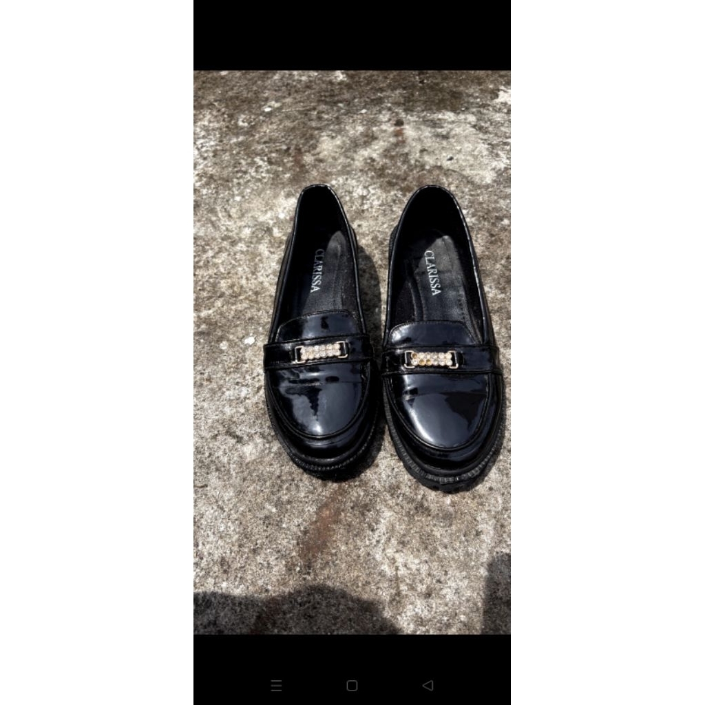 Sepatu Wanita Clarissa Hitam | Flat Shoes Pantofel Wanita