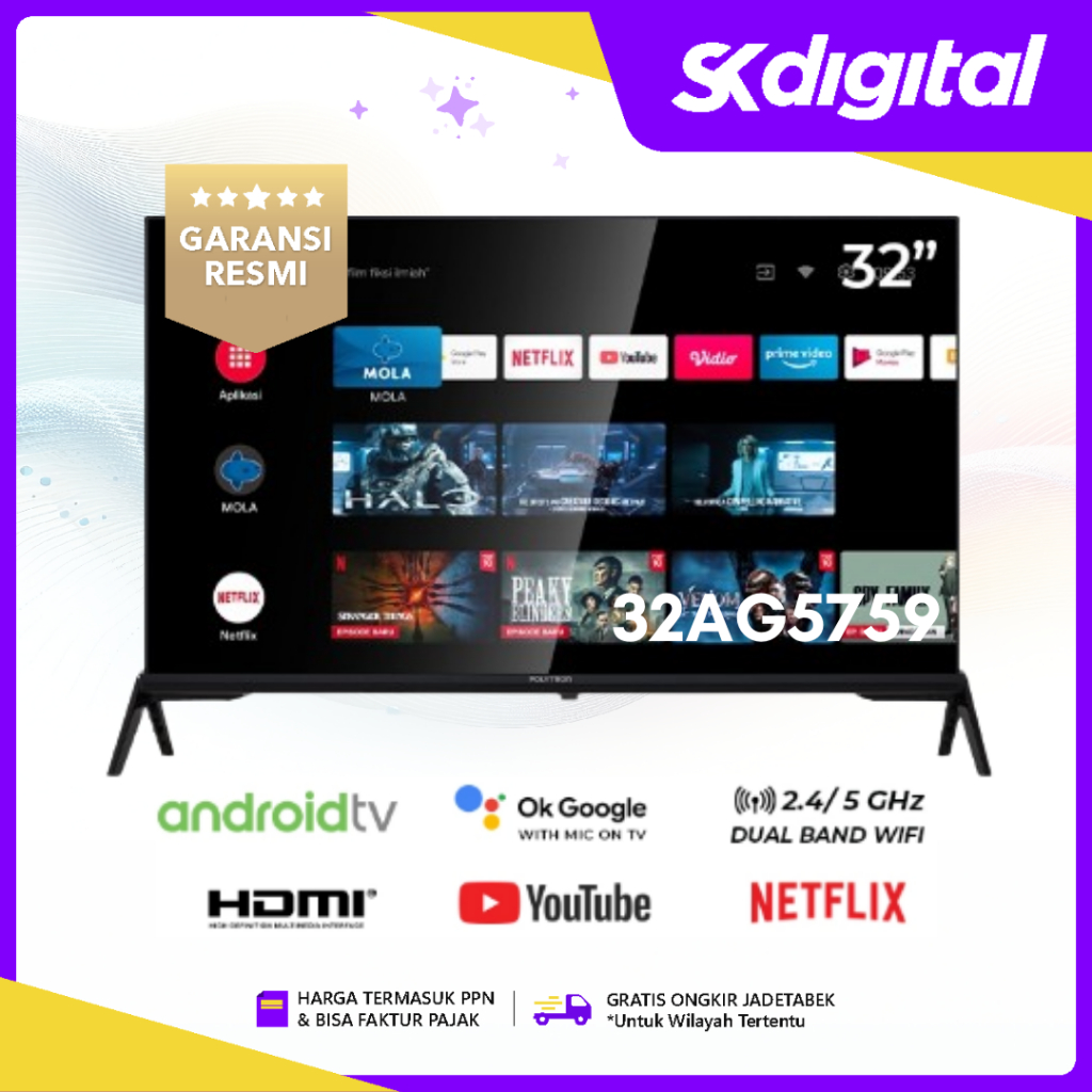 TV Polytron PLD 32AG5759 Smart Android TV 32 inch