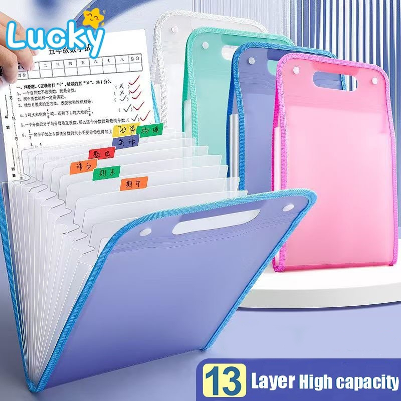 Lucky Tas File Handle Map File Clear Holder Anti Air Multi Layer / Tas Map/ Tas Dokumen A4 Folder Ma