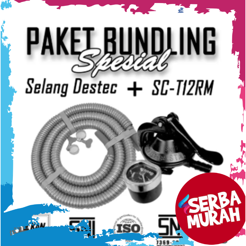 Starcam Selang + Regulator Paket Meter Tekanan Rendah SC-T12RMS