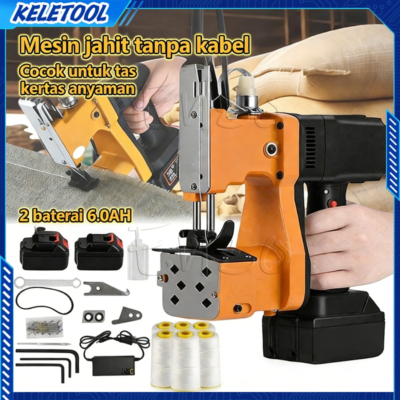 Mesin Jahit Karung Lithium Baterai Original Mini Sewing Mesin Jahit Karung Portable Baterai Motor Ku