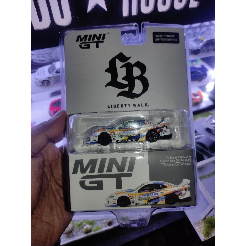 Mini GT Blister LB-Super Silhuotte Nissan S15 Silvia #555 2023 Formula drift Japan Card LB SAILUN