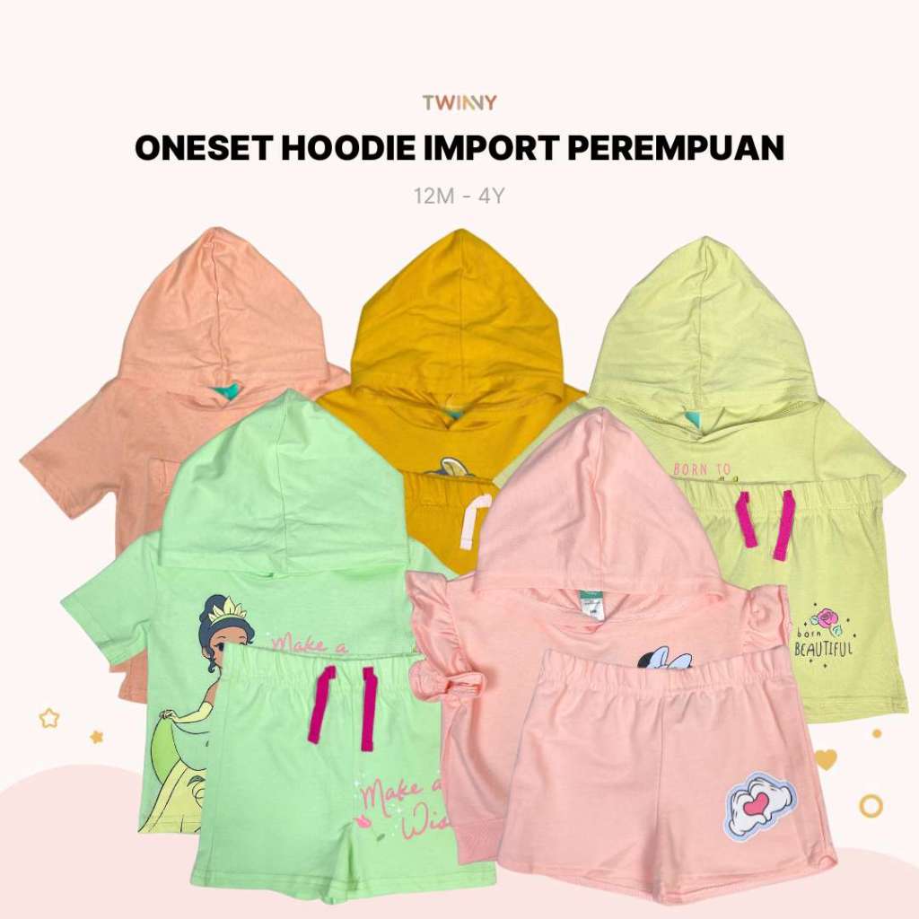 TWINNY KIDS - Pakaian Baju Set Oneset Hoodie Import Anak Laki-Laki