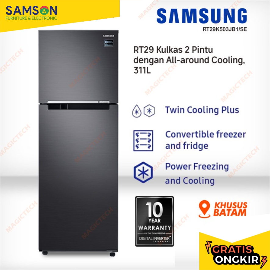 KULKAS SAMSUNG RT29K503JB1 SE INVERTER 2 PINTU 300 LITER