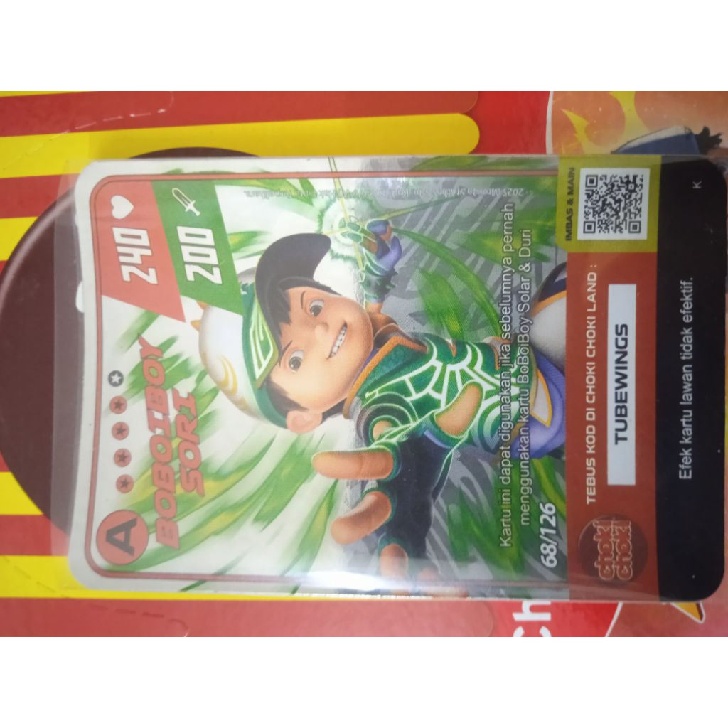 KARTU BOBOIBOY A SORI