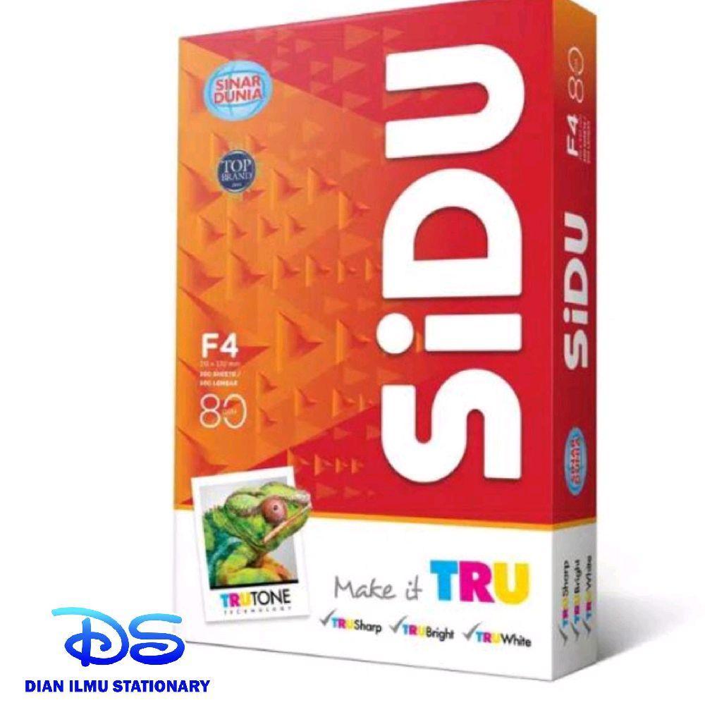 Kertas HVS F4 Sidu 80 gsm 500 lembar/1 Rim | Kertas Print A4 70 gram Untuk Segala Printer dan Fotoko