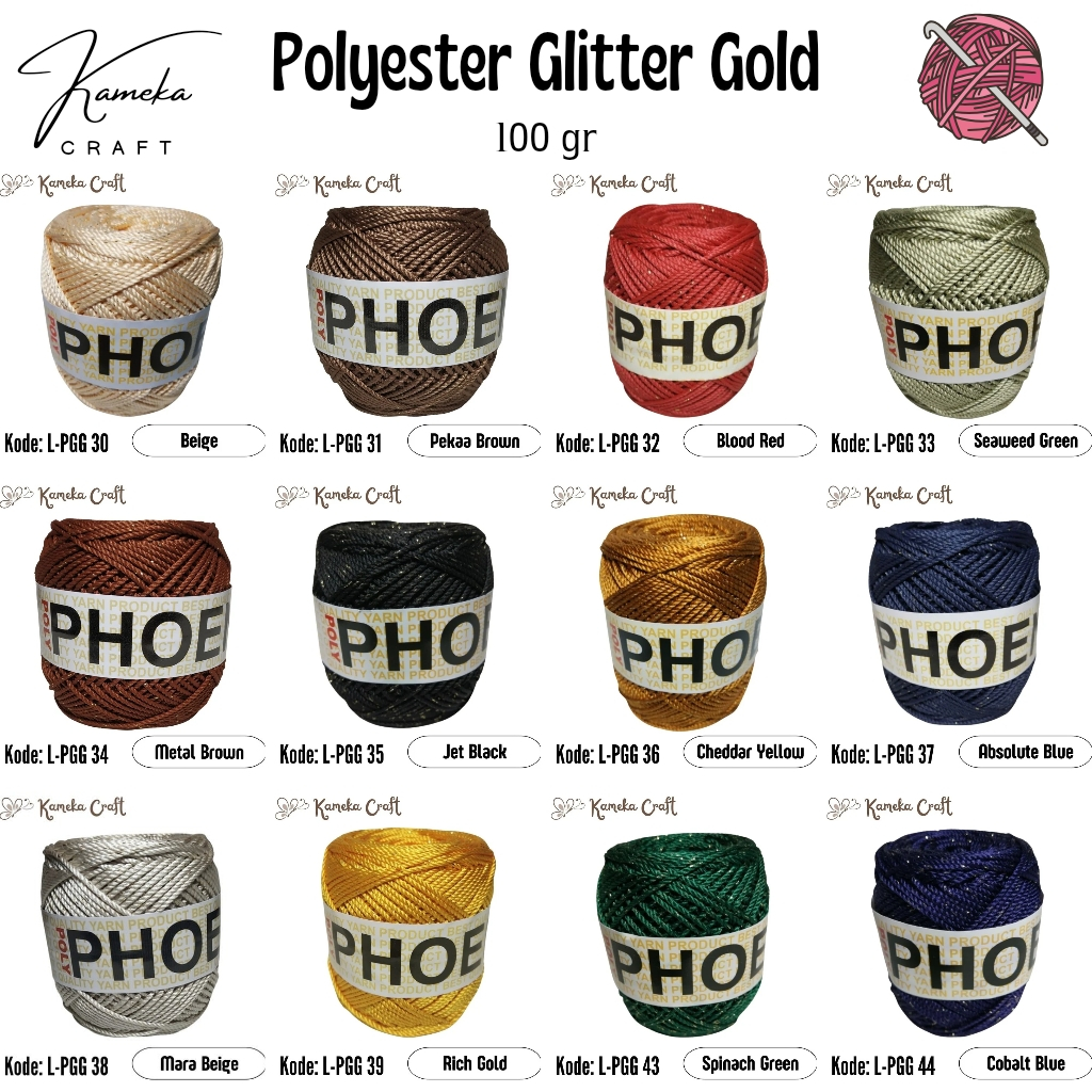 Polyester Glitter Silver/ Benang Rajut Phoenix (PGS)