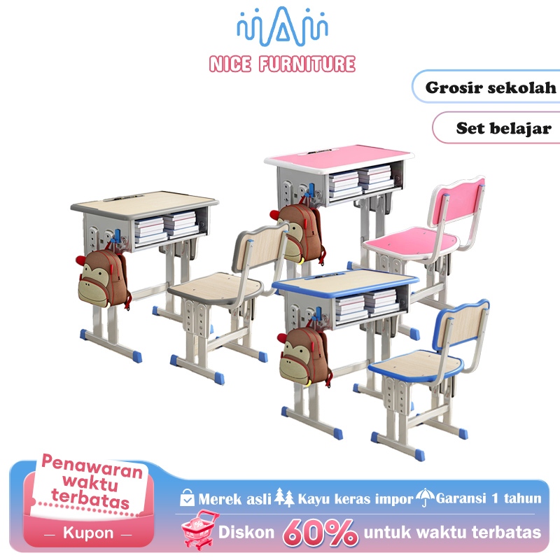 Meja Sekolah Meja Belajar Bangku Sekolah Set Sd Smp Sma Kursi  Meja Belajar Anak Set Kursi