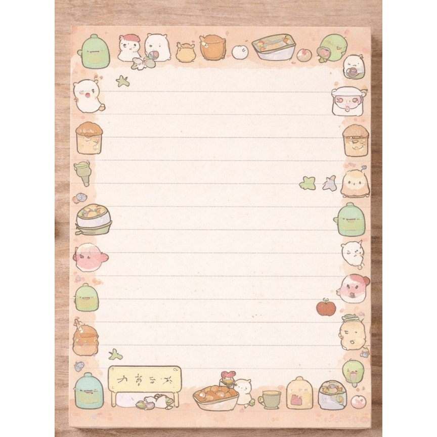 Memopad Ukuran 12 x 8,5 (50 Lembar) | MEMOPAD AESTHETIC KAWAII | CATATAN LUCU MEJA KERJA