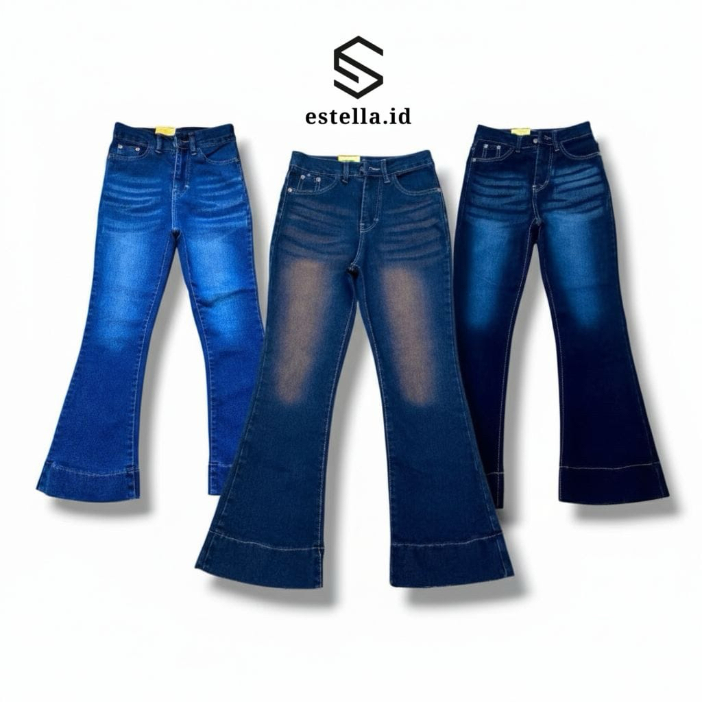 estella.id l cutbray - celana cutbray anak tanggung celana cutbray jeans model lipat usia 7-16 tahun