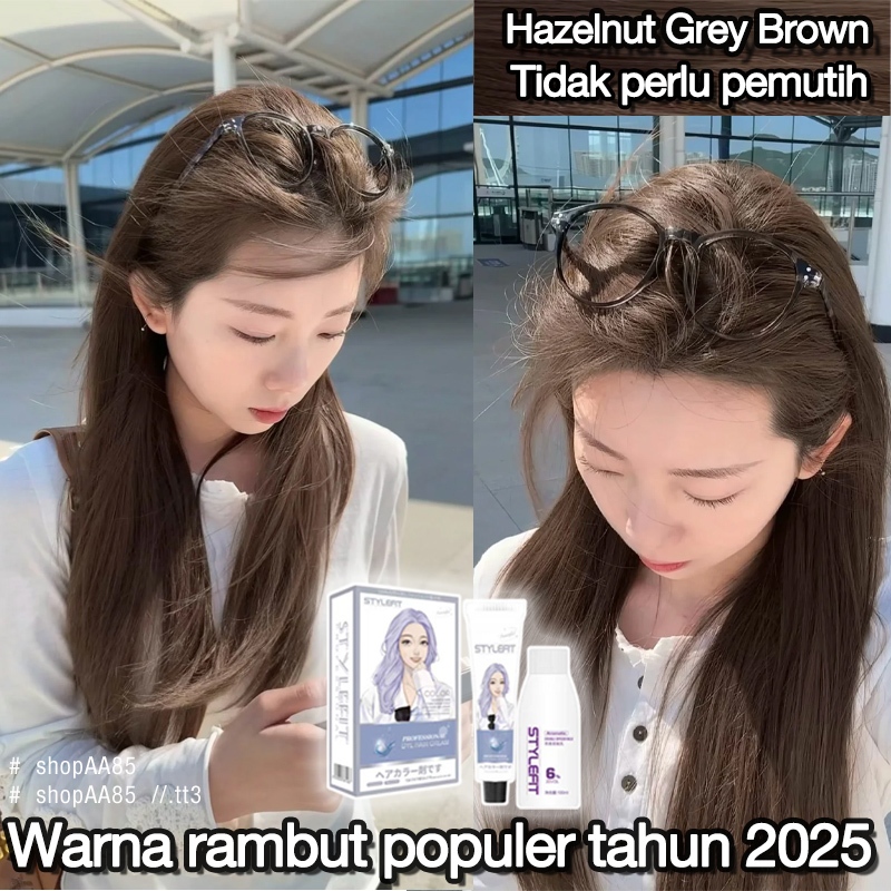 (Beli 100ml gratis 100ml)STYLE FIT cat rambut*200ml,Ekstrak Tanaman,Tidak perlu pemutih,DIY di Rumah