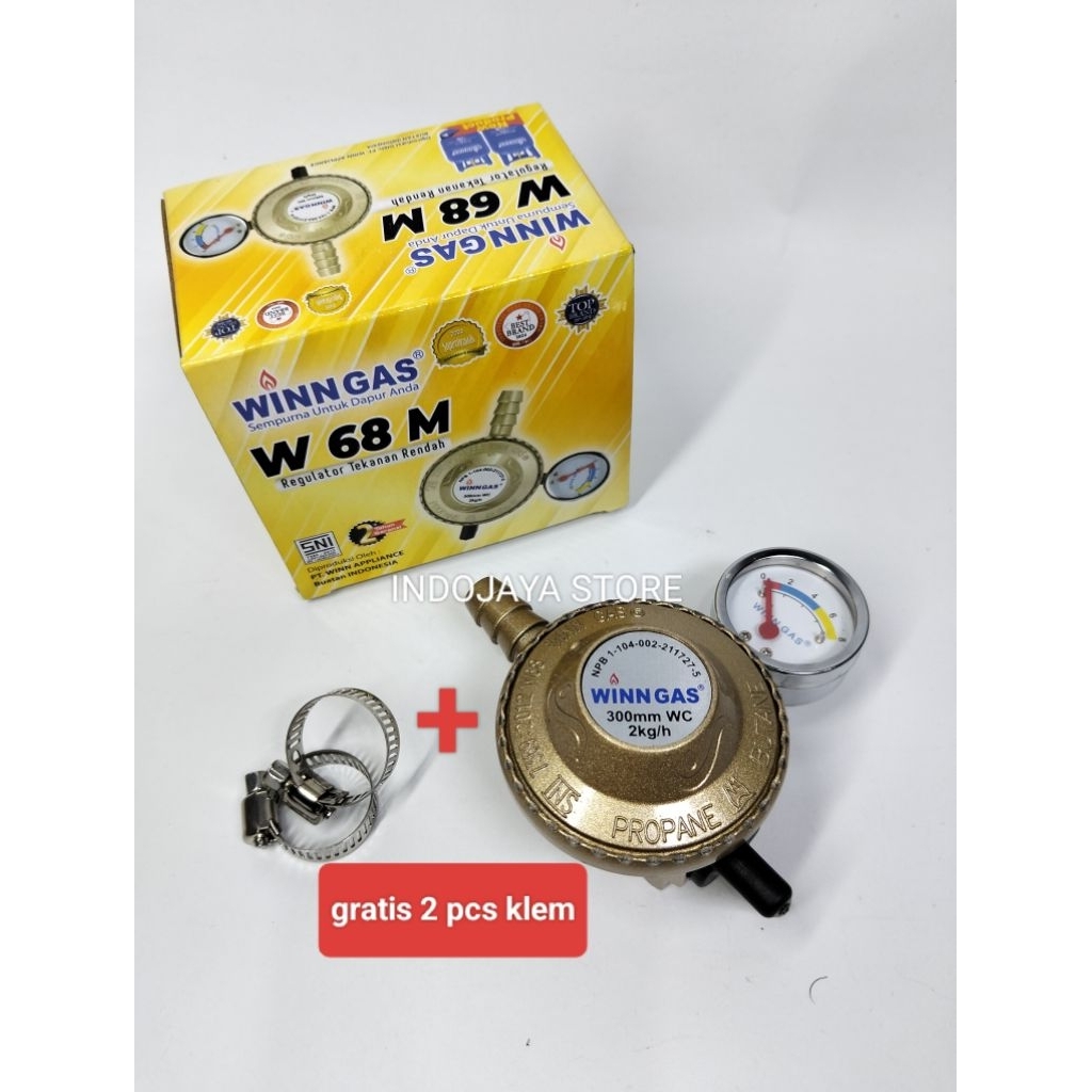 Winn Gas W68M Regulator Kompor Gas Tekanan Rendah Otomatis Anti Bocor