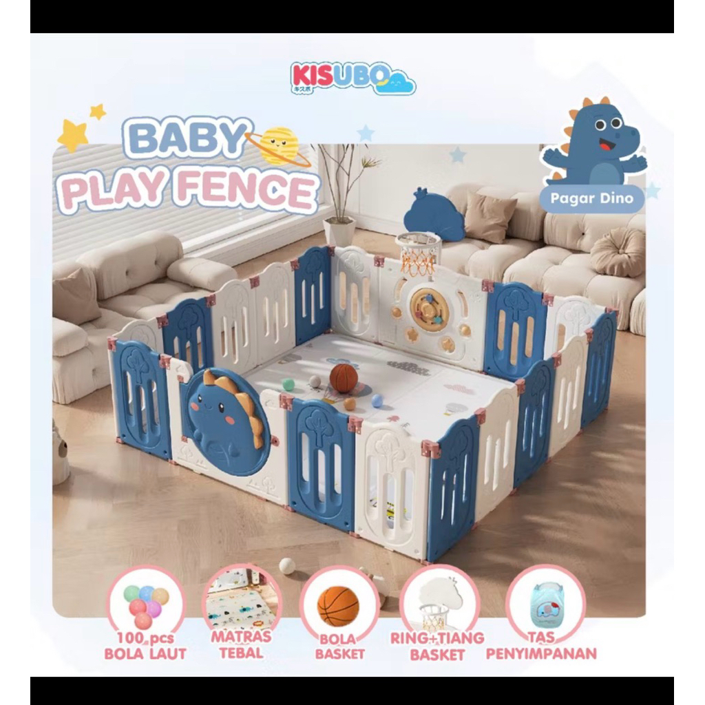 Baby Kids Play Fence Pagar Bermain Bayi Anak PRELOVED