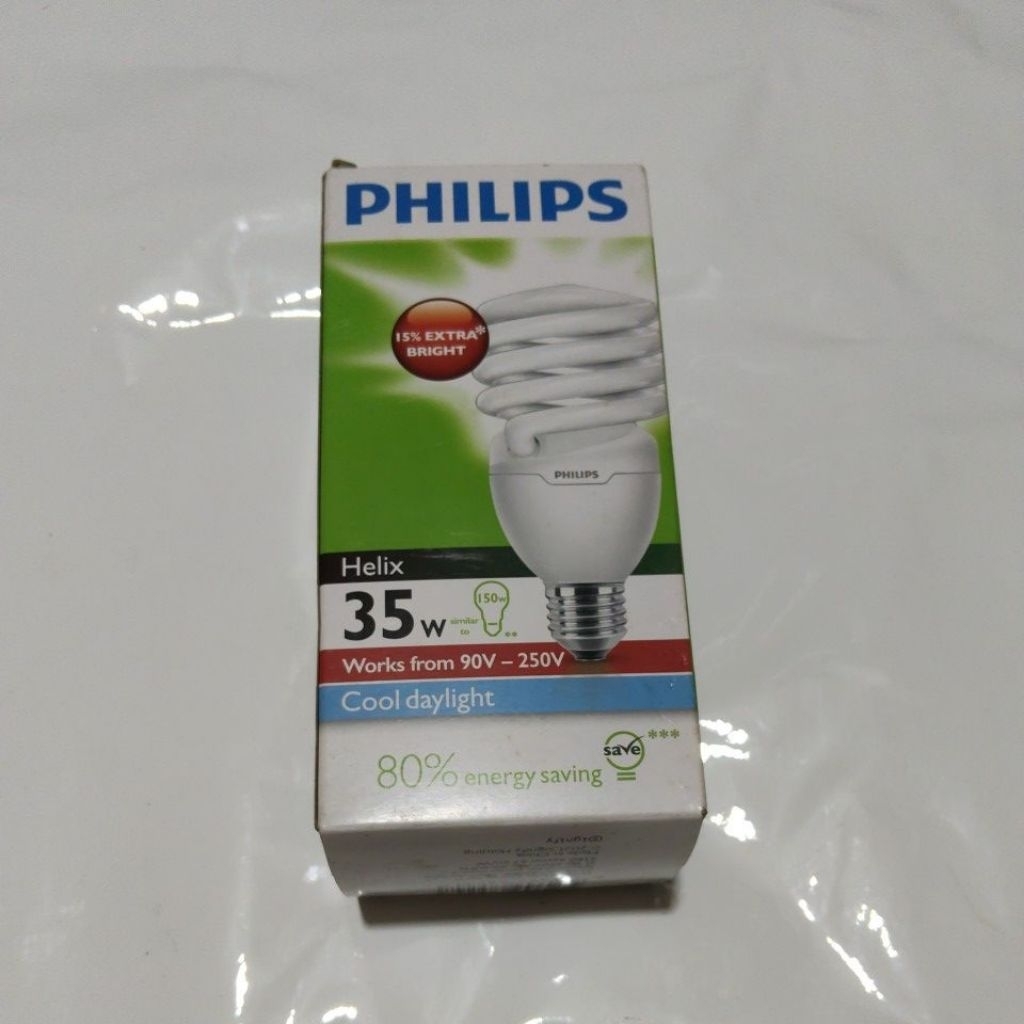 lampu Philips helix 35 Watt putih e27 lampu spiral tornado