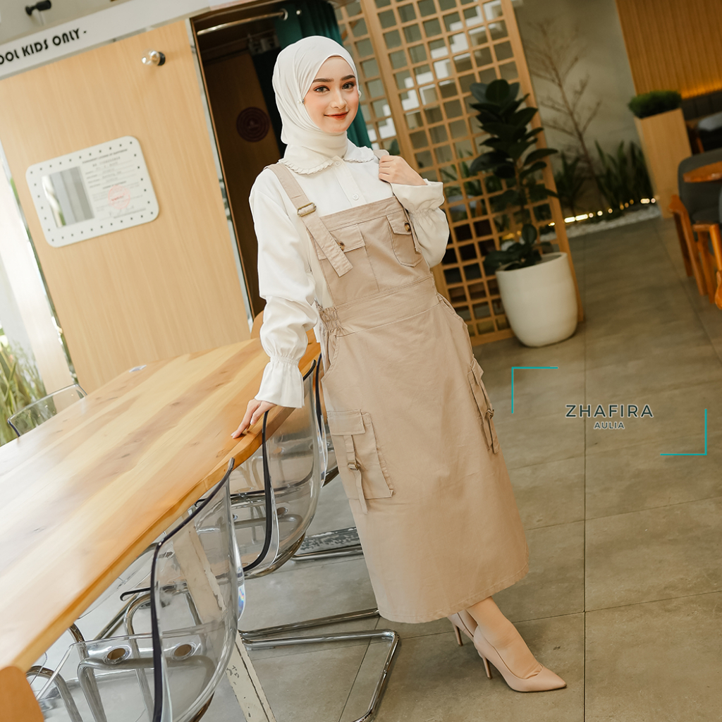 Lily Overall Midi Dress Overall by ZHAFIRA AULIA Official