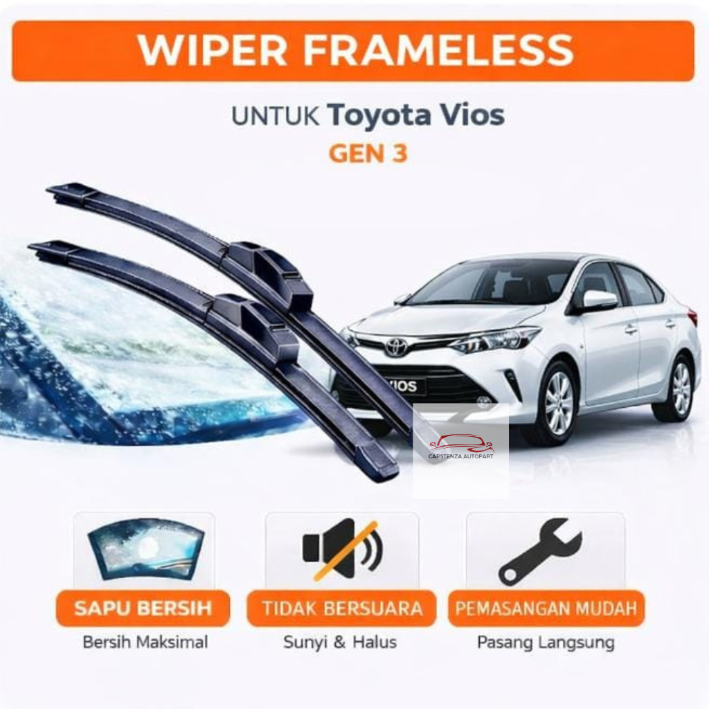 Wiper Frameless Vios Gen 3 Wiper Vios Gen 3 Depan Wiper 1 Set