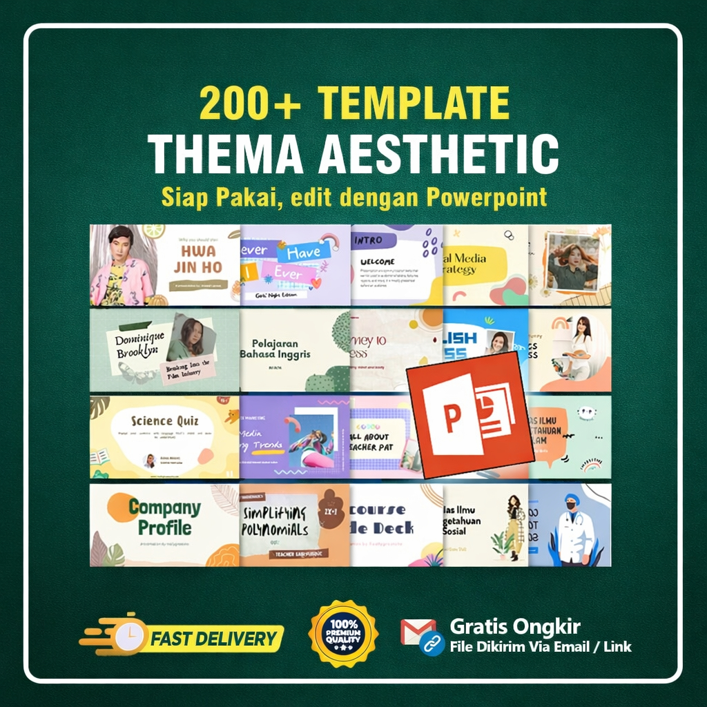 200+ Template (Powerpoint) PPT Aesthetic kekinian slide