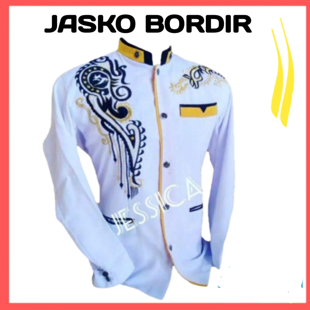 BAJU JAS KOKO JASKO BORDIR LENGAN PANJANG