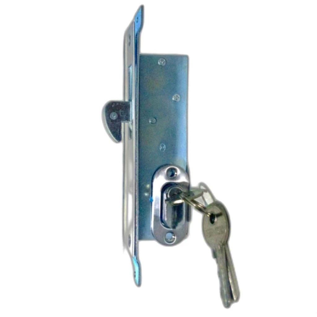Kunci Pintu Kait/Hook/Sliding/Geser Kusen Aluminium 3 inchi(kecil)+cylinder 51mm