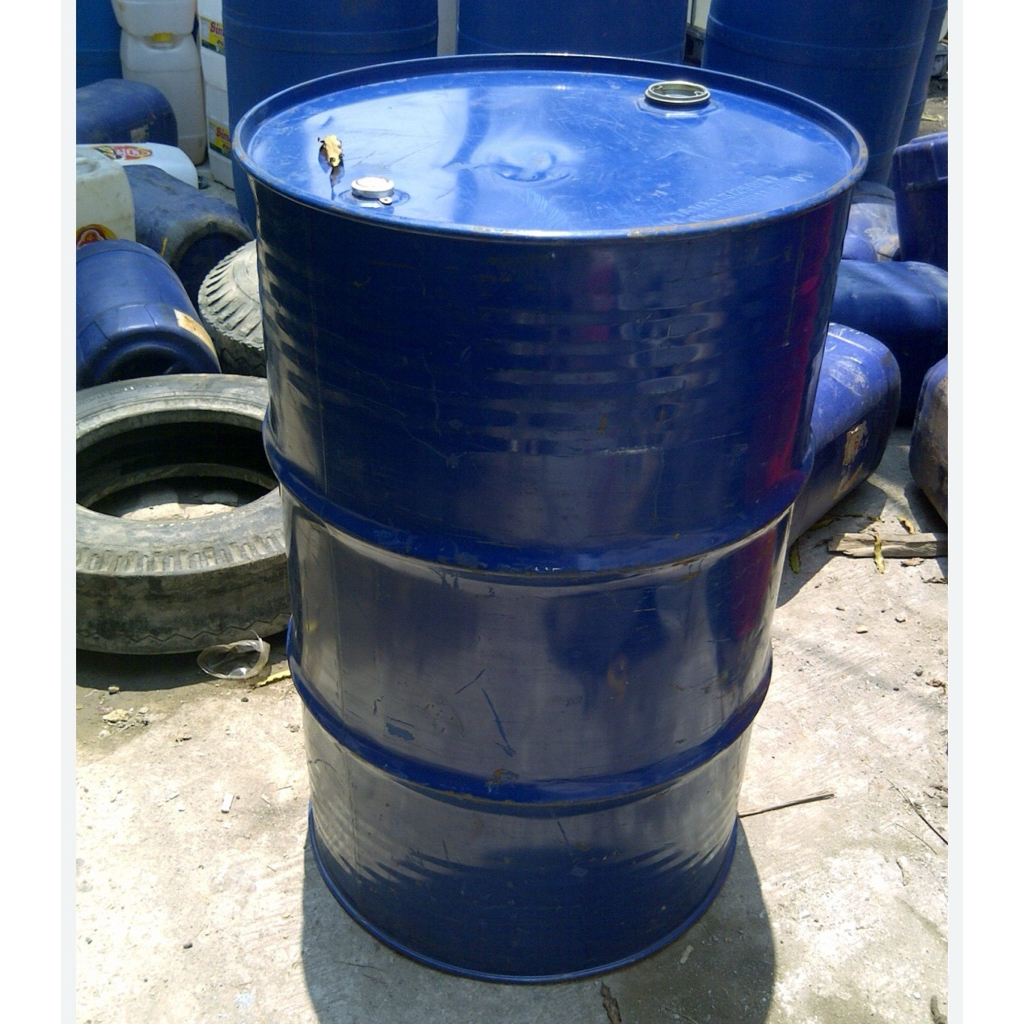 Drum Besi Bekas 200 Liter Tutup Kecil untuk Solar, Bensin, Kualitas Bagus & Mulus