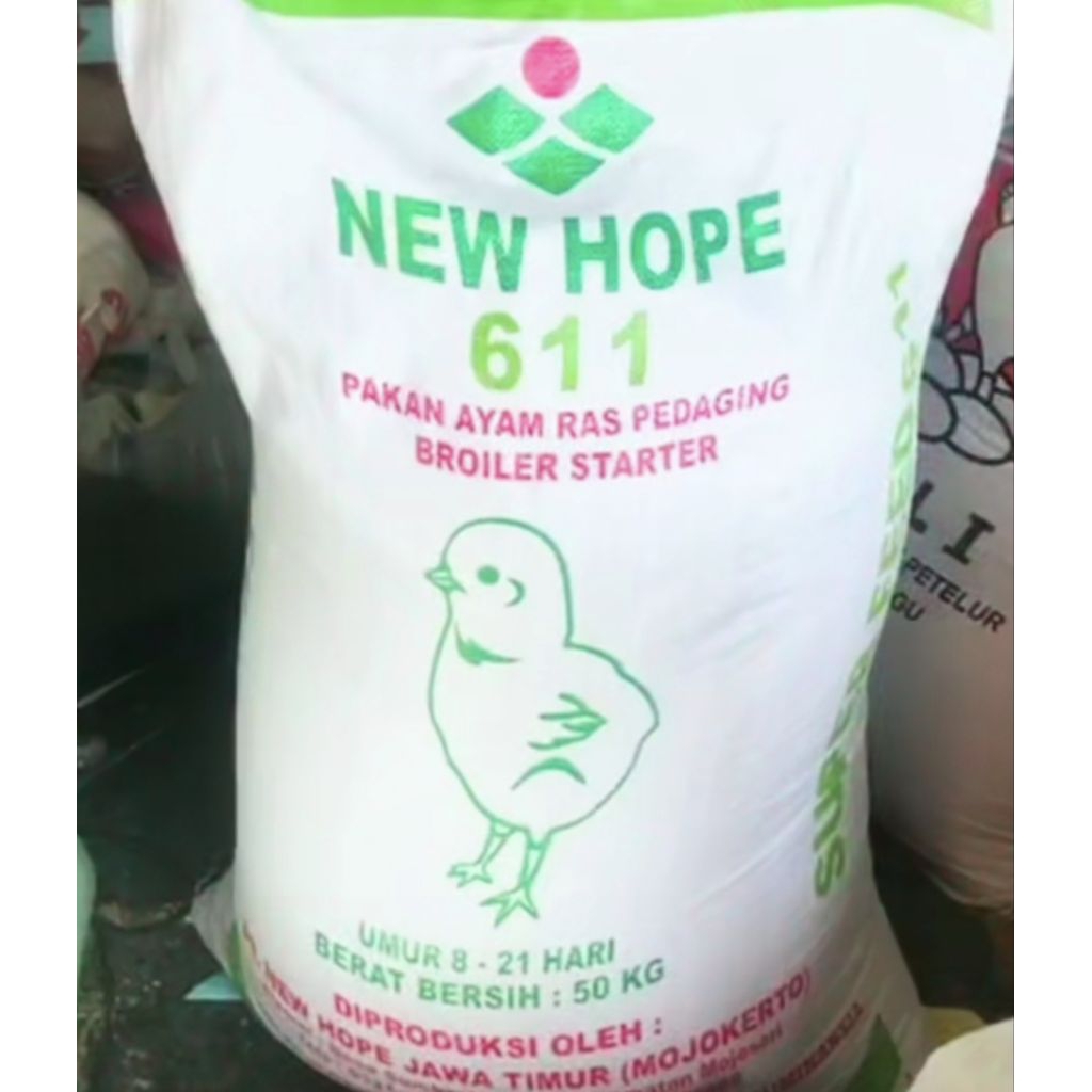611 new hope Pur ayam pedaging 15 kg